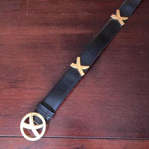 VINTAGE PALOMA PICASSO BLACK LOGO BELT - Picture 3 of 8
